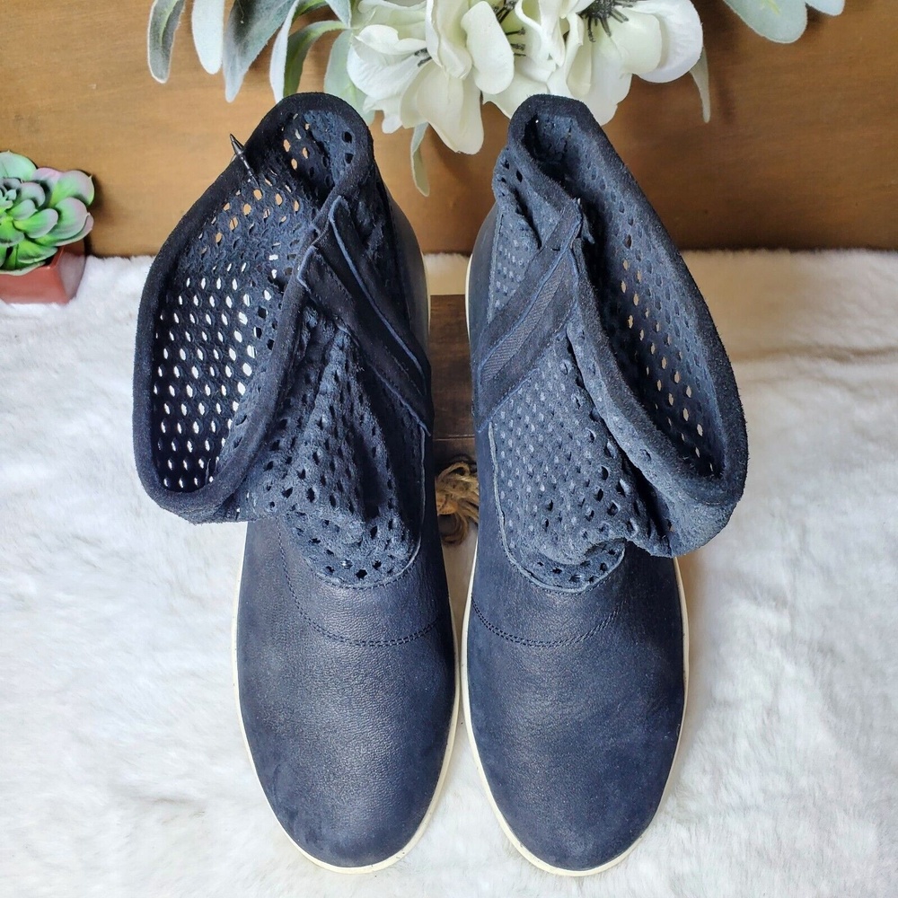 Emu Australia Numeralla Perforated Black Suede Leather Ankle Boot Women'… - Picture 4 of 13